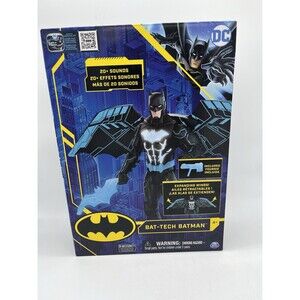 DC Comics Batman Bat-Tech 12" Action Figure 20 Sounds, Lights, Expanding Wings